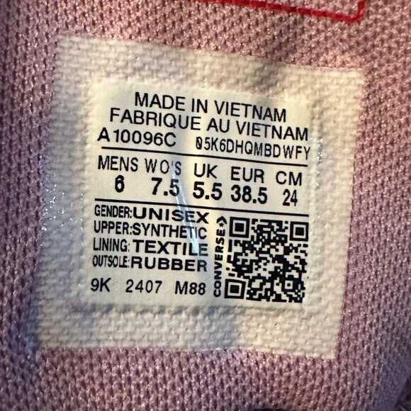 ⭐Converse Run Star Hike Hi Platform 6 Men's Shoes Sneaker Purple Glitter A10096C - Picture 10 of 10